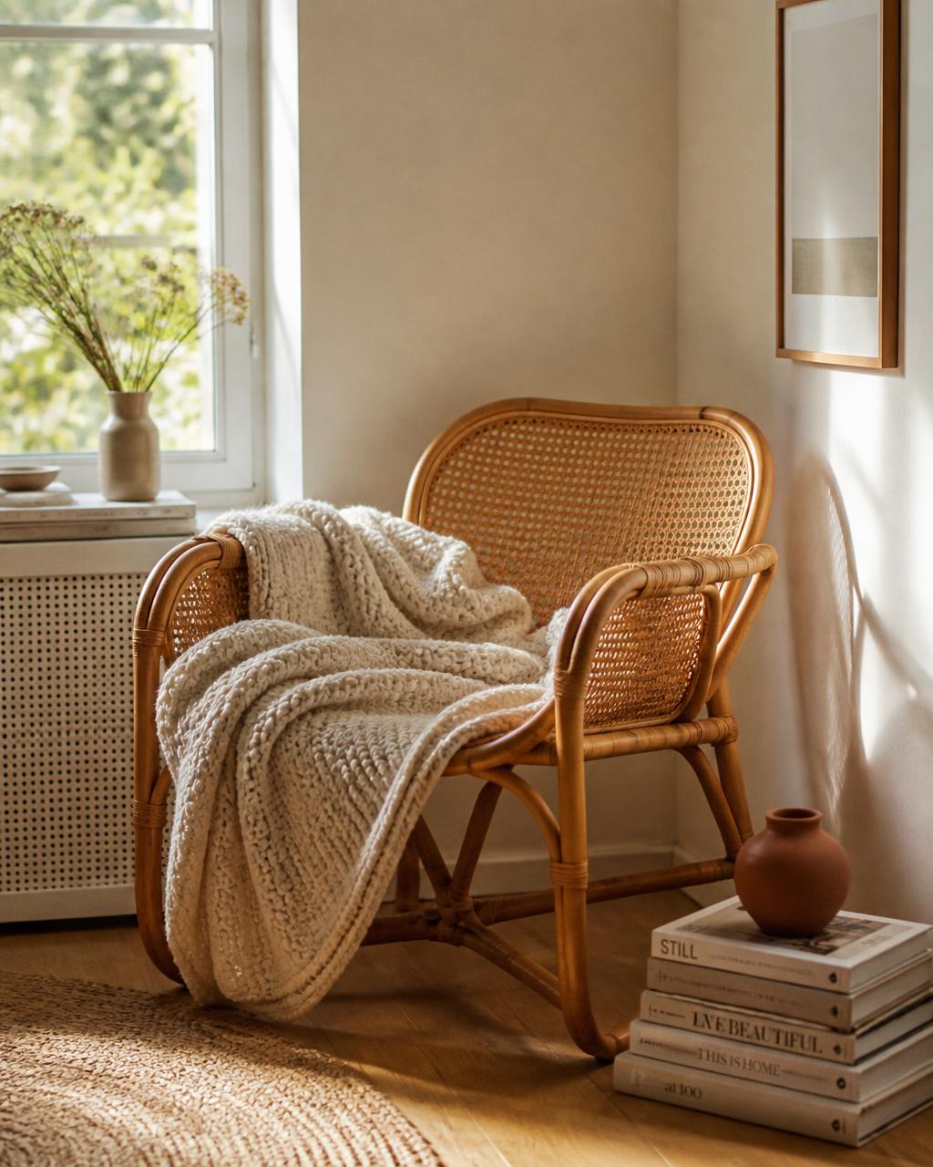 A blanket that turns a chair into a corner